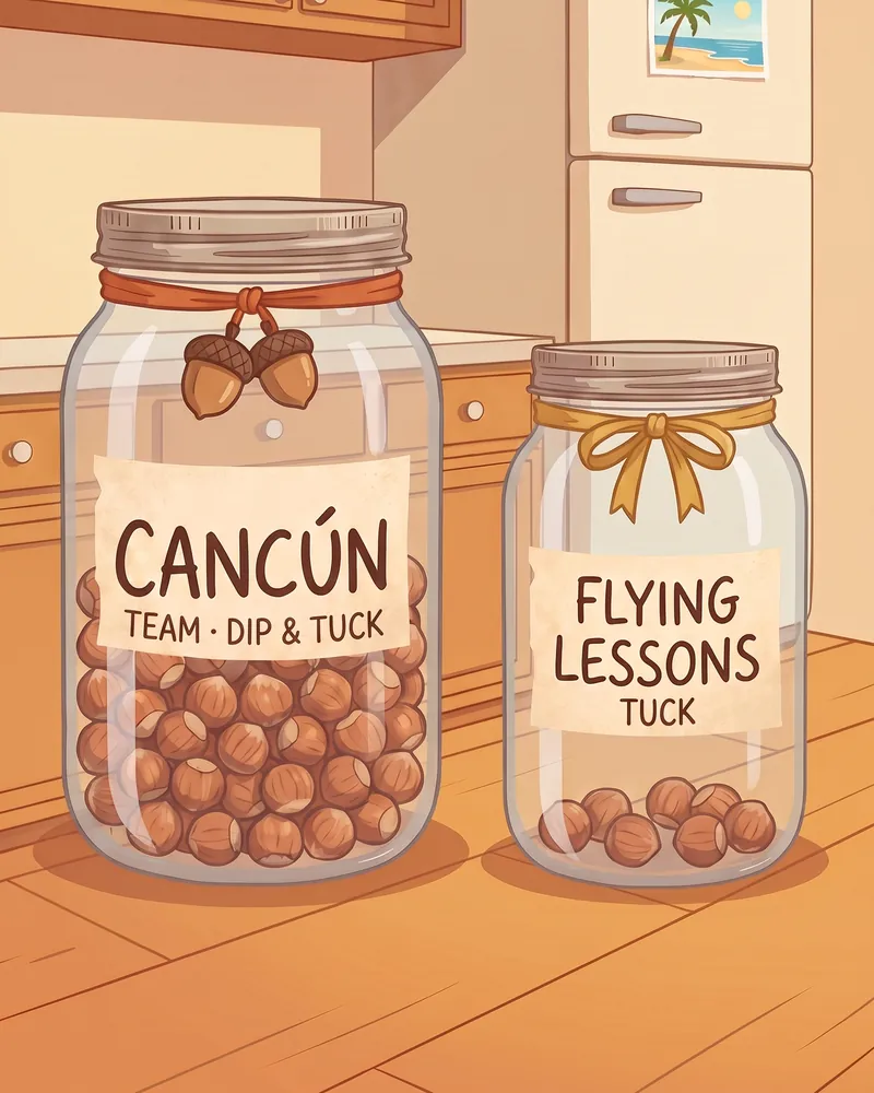 A shared Cancún jar for Dip and Tuck